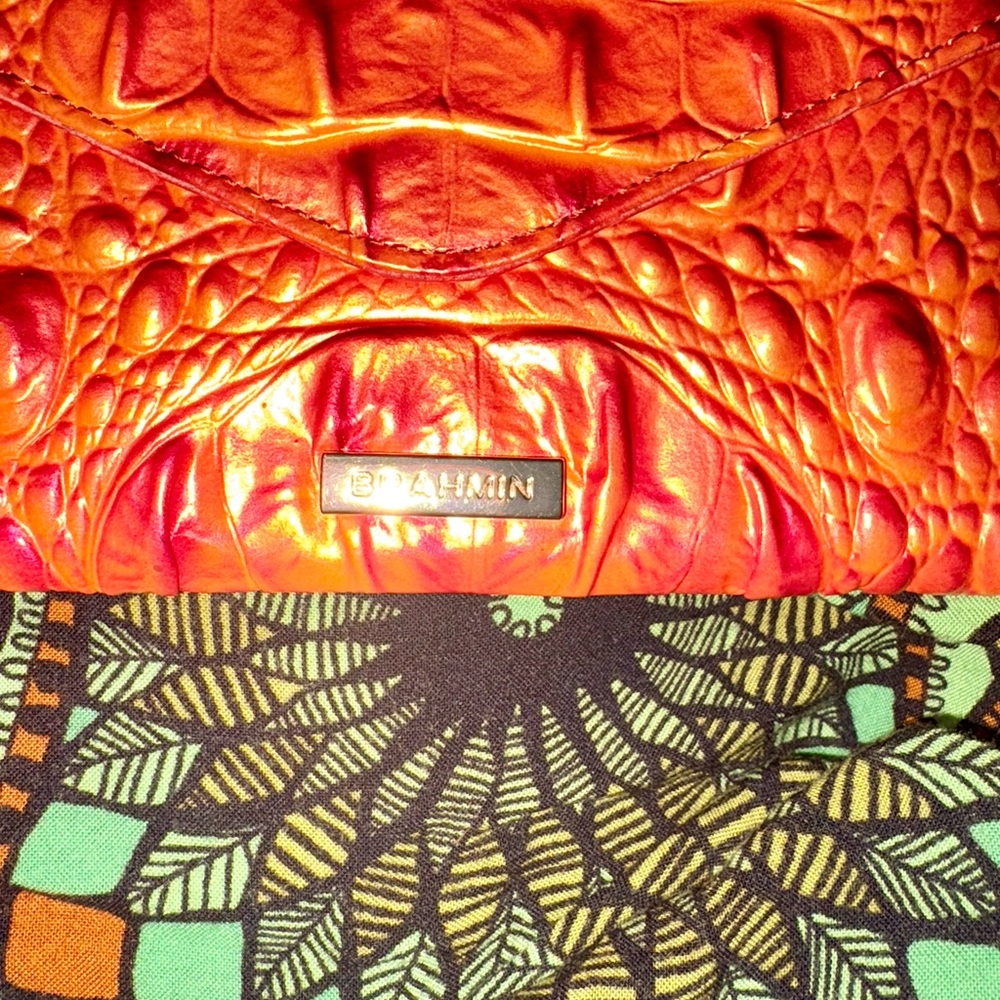 Brahmin Mini Envelope in Dusty Orange - Picture 4 of 6